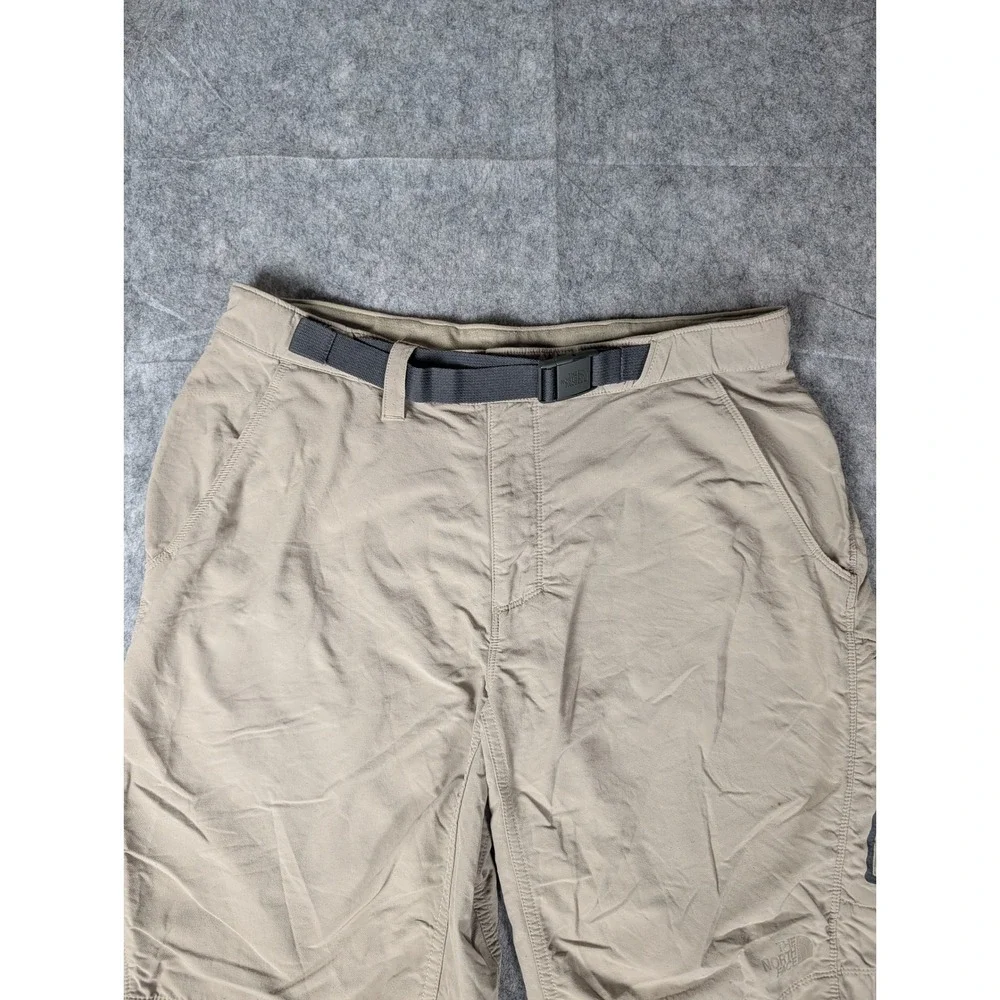 The North Face Mens‎ Tan Hiking Shorts with Integrated Belt Khaki Outdoor Trail